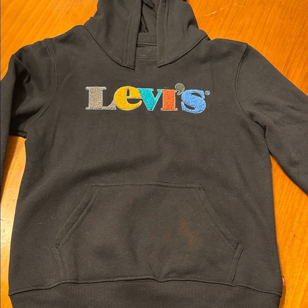 Levi's Black Hoodie with Multicolor Logo